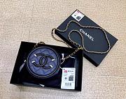 Chanel Blue Mini Round Bag 12cm - 4