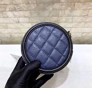 Chanel Blue Mini Round Bag 12cm - 5