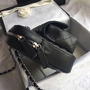 Chanel All Black Leather Handbag - 21×7×22cm - 6