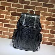 Gucci Embossed Black Backpack - 34×41×12cm - 1