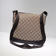 Gucci Beige & Ebony Canvas Shoulder Bag - 34×29×2cm - 3