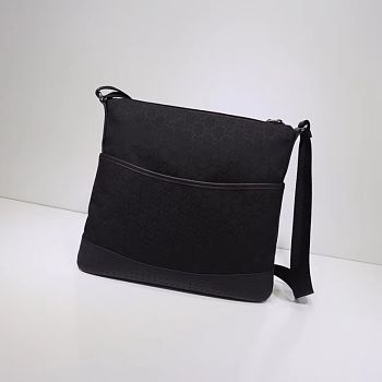 Gucci Black Canvas Shoulder Bag - 34×29×2cm