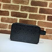 Gucci Black Embossed Cosmetic Case - 22×14×7cm - 1