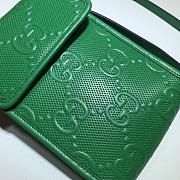 Gucci Green Embossed Mini Bag - 11.4×18×3.5cm - 2