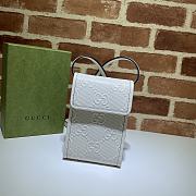 Gucci White Embossed Mini Bag - 11.5×18×3.5cm - 1