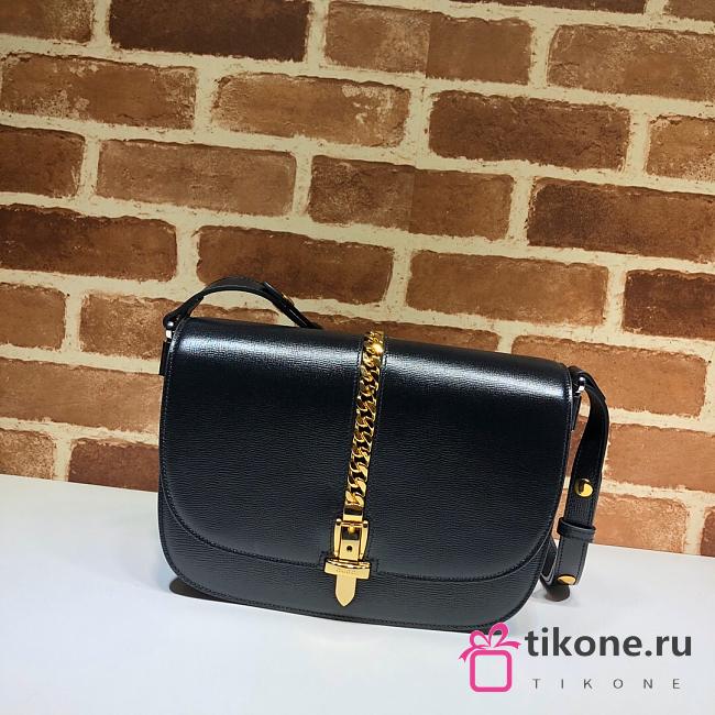 Gucci Sylvie 1969 Black Small Shoulder Bag - 25×17.5×9cm - 1