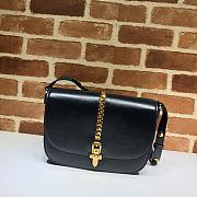 Gucci Sylvie 1969 Black Small Shoulder Bag - 25×17.5×9cm - 1