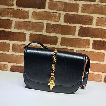 Gucci Sylvie 1969 Black Small Shoulder Bag - 25×17.5×9cm