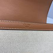 CELINE TEEN TRIOMPHE BAG IN TEXTILE AND NATURAL CALFSKIN SMALLSIZE - 2