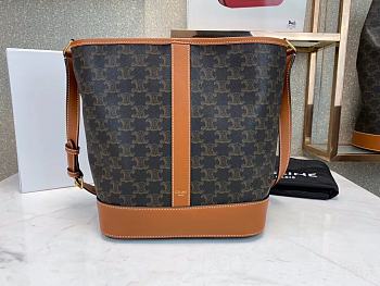 CELINE MEDIUM BUCKET IN TRIOMPHE CANVAS 02