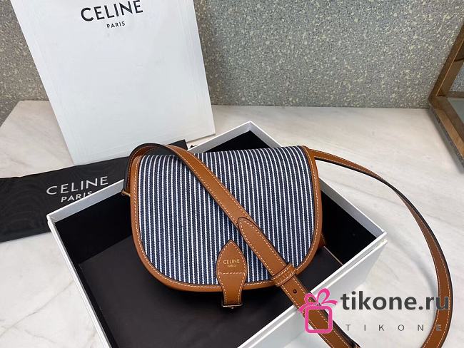 Celine Medium Folco Bag In Triomphe Canvas  - 1