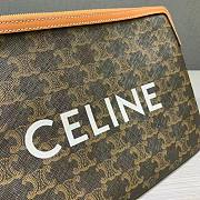 CELINE SMALL POUCH IN TRIOMPHE CANVAS AND LAMBSKIN - 2