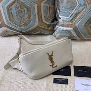 YSL White Leather Belt Bag - 25×14×3.5cm - 1