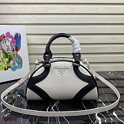 Prada White Bowling Bag - 27×17×8 cm - 1