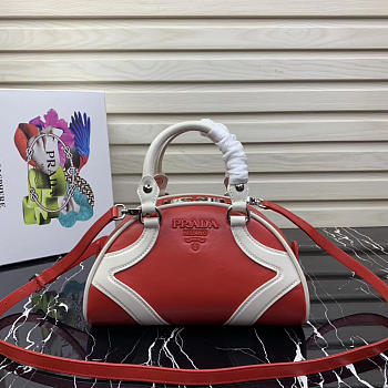 Prada Bowling Red Bag - 27×17×8 cm