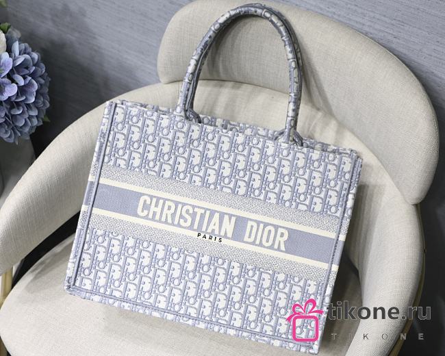 Dior Light Grey Book Tote 36cm - 1