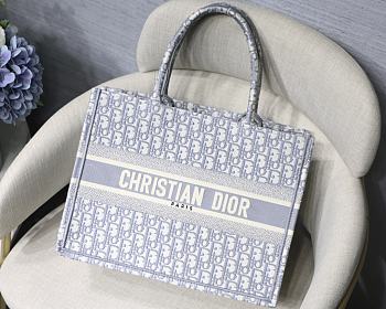 Dior Light Grey Book Tote 36cm