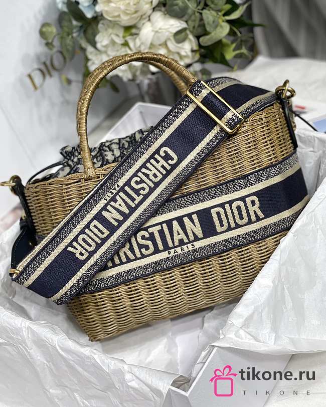 Dior Wicker Basket Large Bag - 28×21×12cm - 1