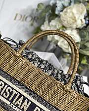 Dior Wicker Basket Large Bag - 28×21×12cm - 4