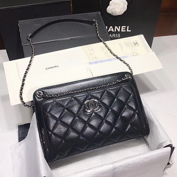 Chanel Medium Black Handbag - 28×18.5×7.5cm