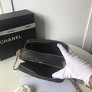 Chanel Black Leather Handbag 20cm - 6