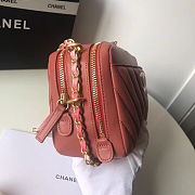 Chanel Pink  Leather Handbag 20cm - 6