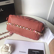 Chanel Pink  Leather Handbag 20cm - 5