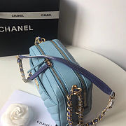 Chanel Blue Leather Bag 20cm - 6