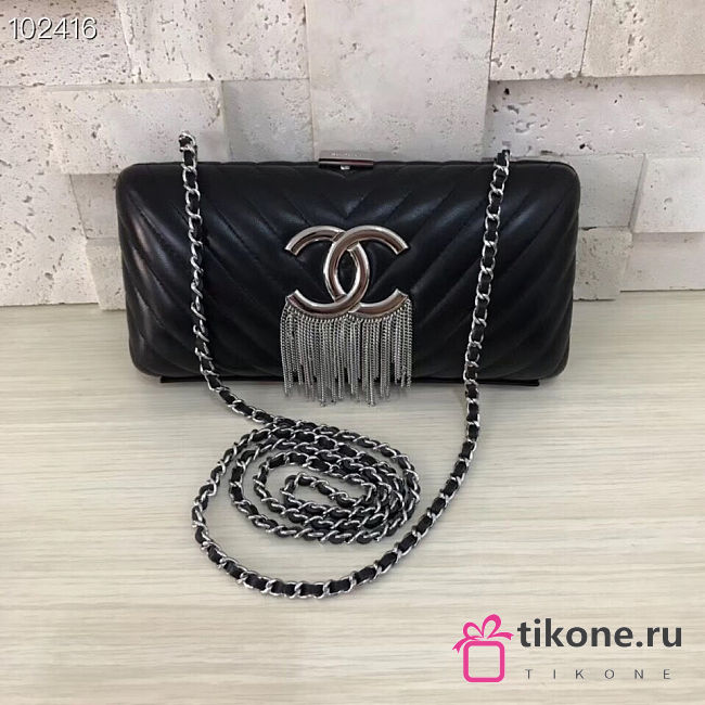 Chanel Handbag Black Leather Bag - 22×11.5cm - 1