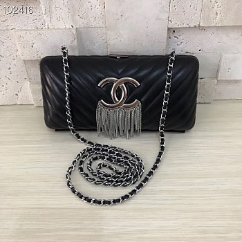 Chanel Handbag Black Leather Bag - 22×11.5cm