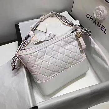 Chanel Gabrielle White Handbag - 28×21×9cm