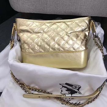 Chanel Gabrielle Gold Handbag - 28×21×9cm