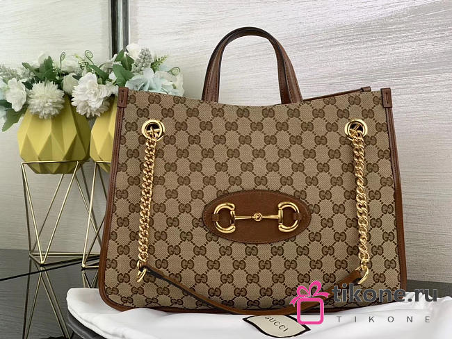 GUCCI 1955 HORSEBIT LARGE TOTE BAG 01 - 1