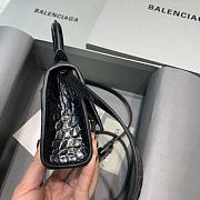 Balenciaga Mini Hourglass Crocodile Black With Black Buckle – 11.5x14x4.5 cm - 6