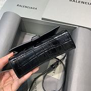 Balenciaga Mini Hourglass Crocodile Black With Black Buckle – 11.5x14x4.5 cm - 5