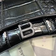 Balenciaga Mini Hourglass Crocodile Black With Black Buckle – 11.5x14x4.5 cm - 2