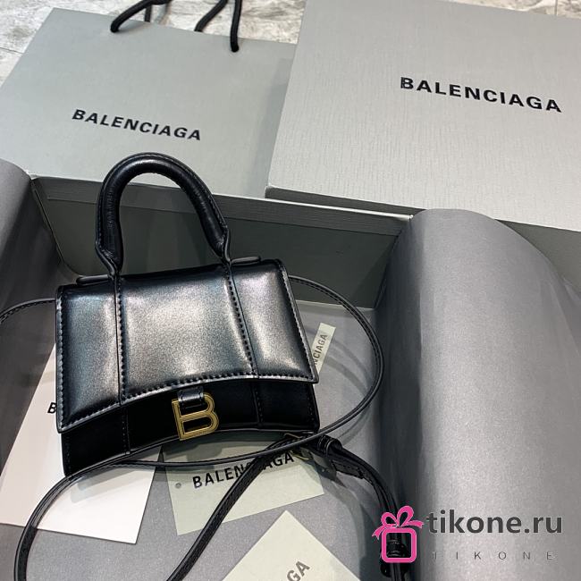 Balenciaga Mini Hourglass Plain With Gold Buckle – 11.5x14x4.5 cm - 1