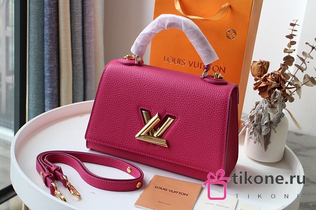 Louis Vuitton Twist One Handle Taurillon Leather Handbag Deep Pink - M57093  –  17x25x11cm - 1