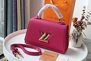 Louis Vuitton Twist One Handle Taurillon Leather Handbag Deep Pink - M57093  –  17x25x11cm - 1