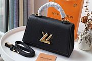 Louis Vuitton Twist One Handle Taurillon Leather Handbag Black - M57093  –  17x25x11cm - 1