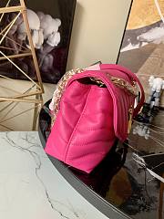 Louis Vuitton Wave V-shaped Quilted Chain Bag Deep Pink M58552 - 3