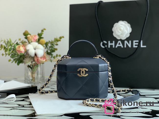 Chanel Handcraft Box Bag Navy Blue – 99077 – 15x10x11 cm - 1