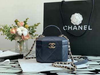 Chanel Handcraft Box Bag Navy Blue – 99077 – 15x10x11 cm