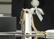 Chanel Mini Vertical Flap Bag Cowhide Gold Hardware White – 28700 – 17x14x7 cm - 4