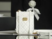 Chanel Mini Vertical Flap Bag Cowhide Gold Hardware White – 28700 – 17x14x7 cm - 5