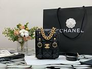 Chanel Mini Vertical Flap Bag Cowhide Gold Hardware Black – 28700 – 17x14x7 cm - 1