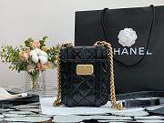 Chanel Mini Vertical Flap Bag Cowhide Gold Hardware Black – 28700 – 17x14x7 cm - 5