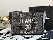 Chanel Shopping Canvas Bag Black – 34 cm - 5