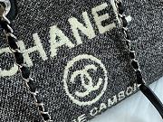 Chanel Shopping Canvas Bag Black – 34 cm - 6