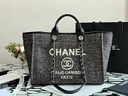 Chanel Shopping Canvas Bag Black – 38 cm - 1